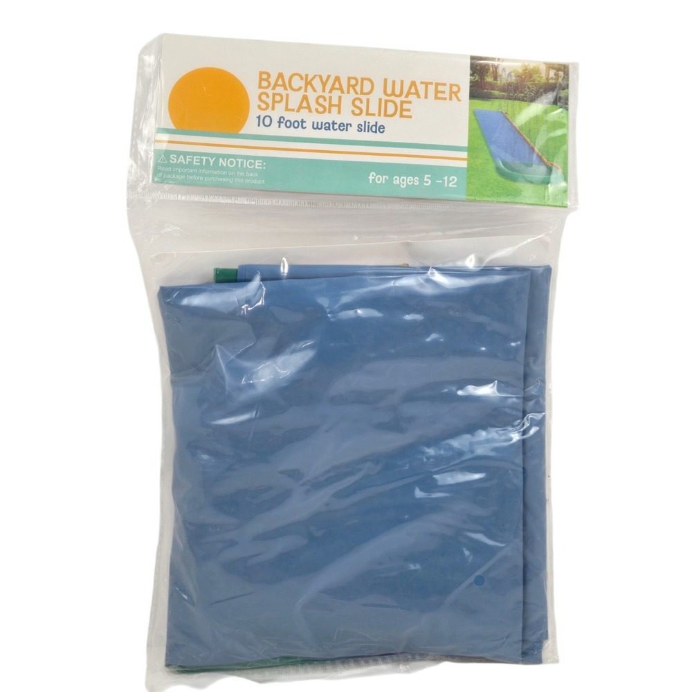 Vivitar Backyard Water Splash Slide 10 Foot Outdoor Lawn Toy Blue Ages 5-12 NEW